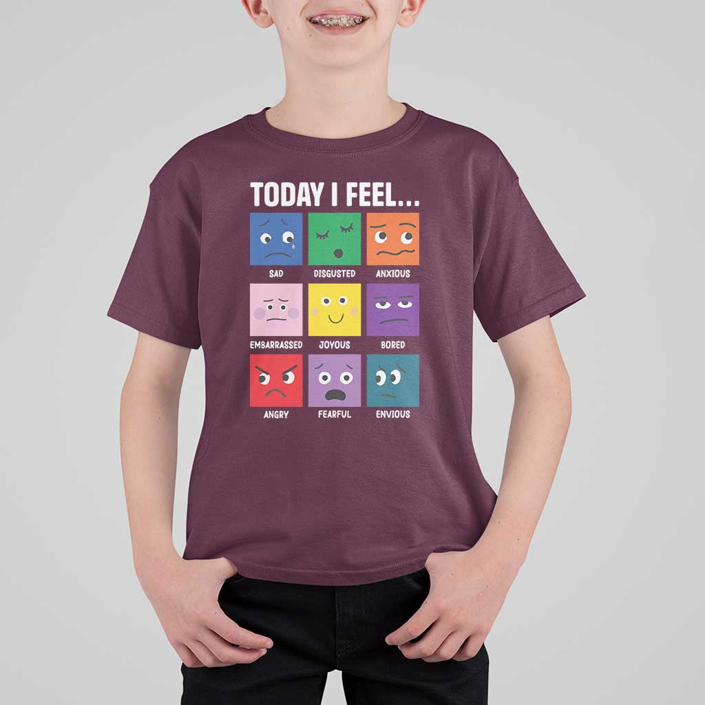 Today I Feel T Shirt For Kid Mental Health All Emotions - Wonder Print Shop