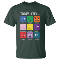 Today I Feel T Shirt Mental Health All Emotions - Wonder Print Shop