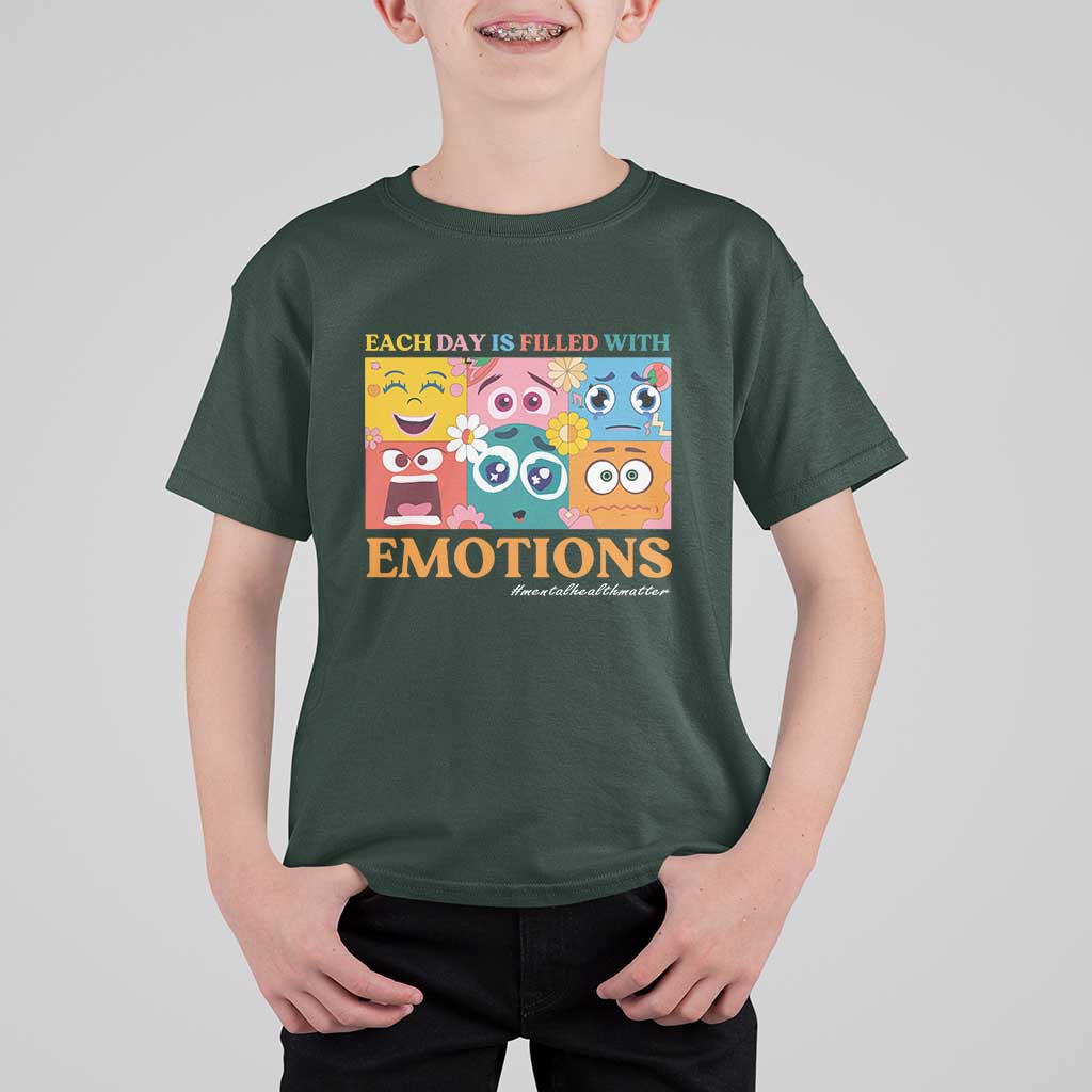 Mental Health T Shirt For Kid Each Day Is Filled With Emotions - Wonder Print Shop