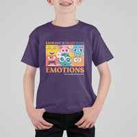 Mental Health T Shirt For Kid Each Day Is Filled With Emotions - Wonder Print Shop
