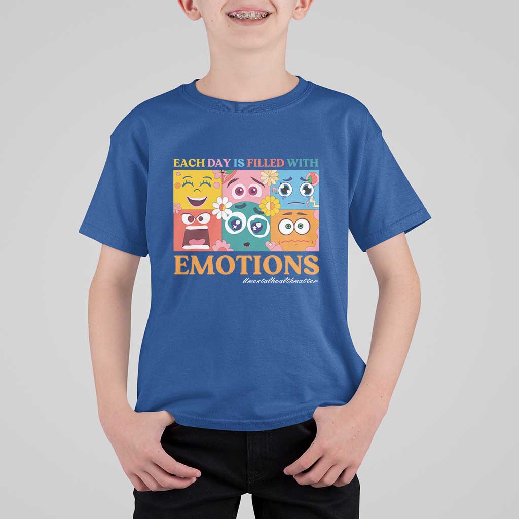 Mental Health T Shirt For Kid Each Day Is Filled With Emotions - Wonder Print Shop