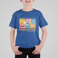 Mental Health T Shirt For Kid Each Day Is Filled With Emotions - Wonder Print Shop
