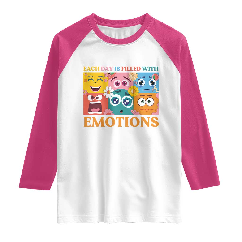 Mental Health Raglan Shirt Each Day Is Filled With Emotions