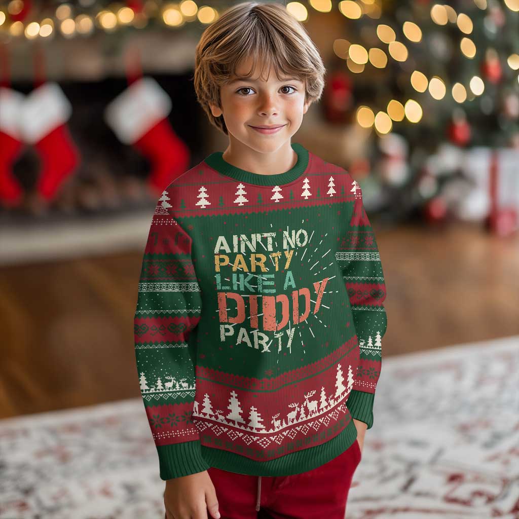 Retro Ain't No Party Like A Diddy Party Ugly Christmas Sweater - Wonder Print Shop