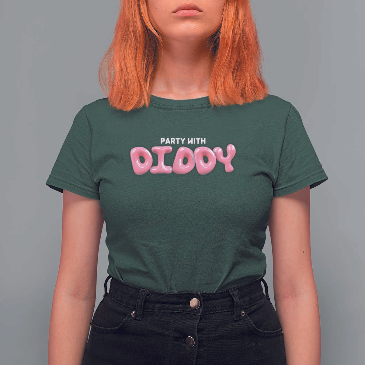 Party With Diddy T Shirt For Women Funny Sarcastic Diddy Party - Wonder Print Shop