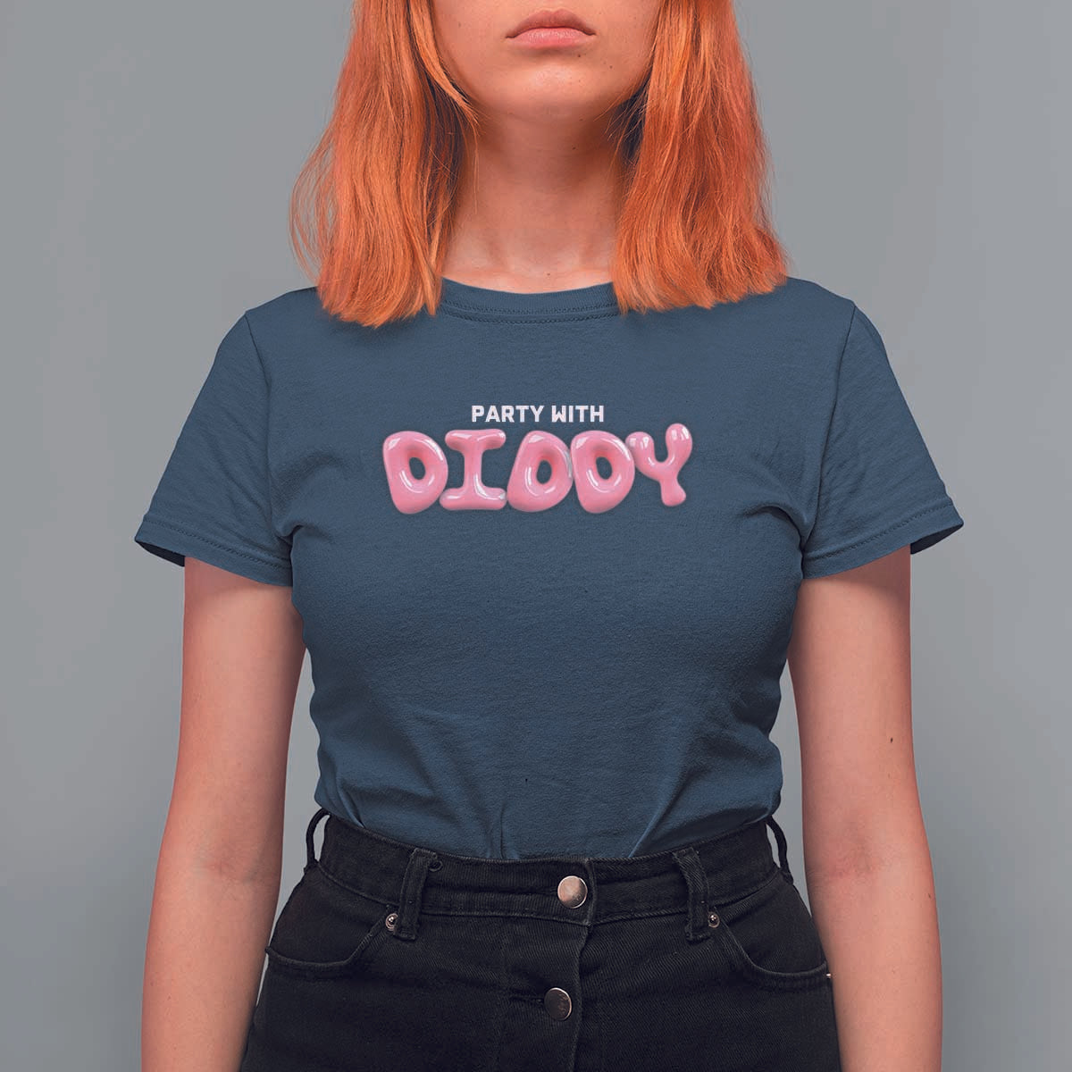 Party With Diddy T Shirt For Women Funny Sarcastic Diddy Party - Wonder Print Shop