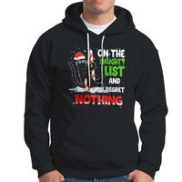 On The Naughty List And I Regret Nothing Funny Cat Lover Hoodie - Wonder Print Shop