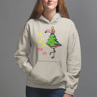 Fa La La Mingo Flamingo Hawaiian Christmas Tree Hoodie - Wonder Print Shop