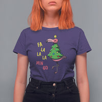 Fa La La Mingo Flamingo Hawaiian Christmas Tree T Shirt - Wonder Print Shop