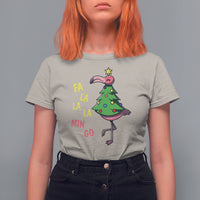 Fa La La Mingo Flamingo Hawaiian Christmas Tree T Shirt - Wonder Print Shop