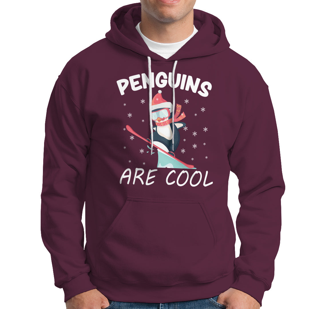 Penguins Are Cool With Snowboard Winter Xmas Hoodie - Wonder Print Shop