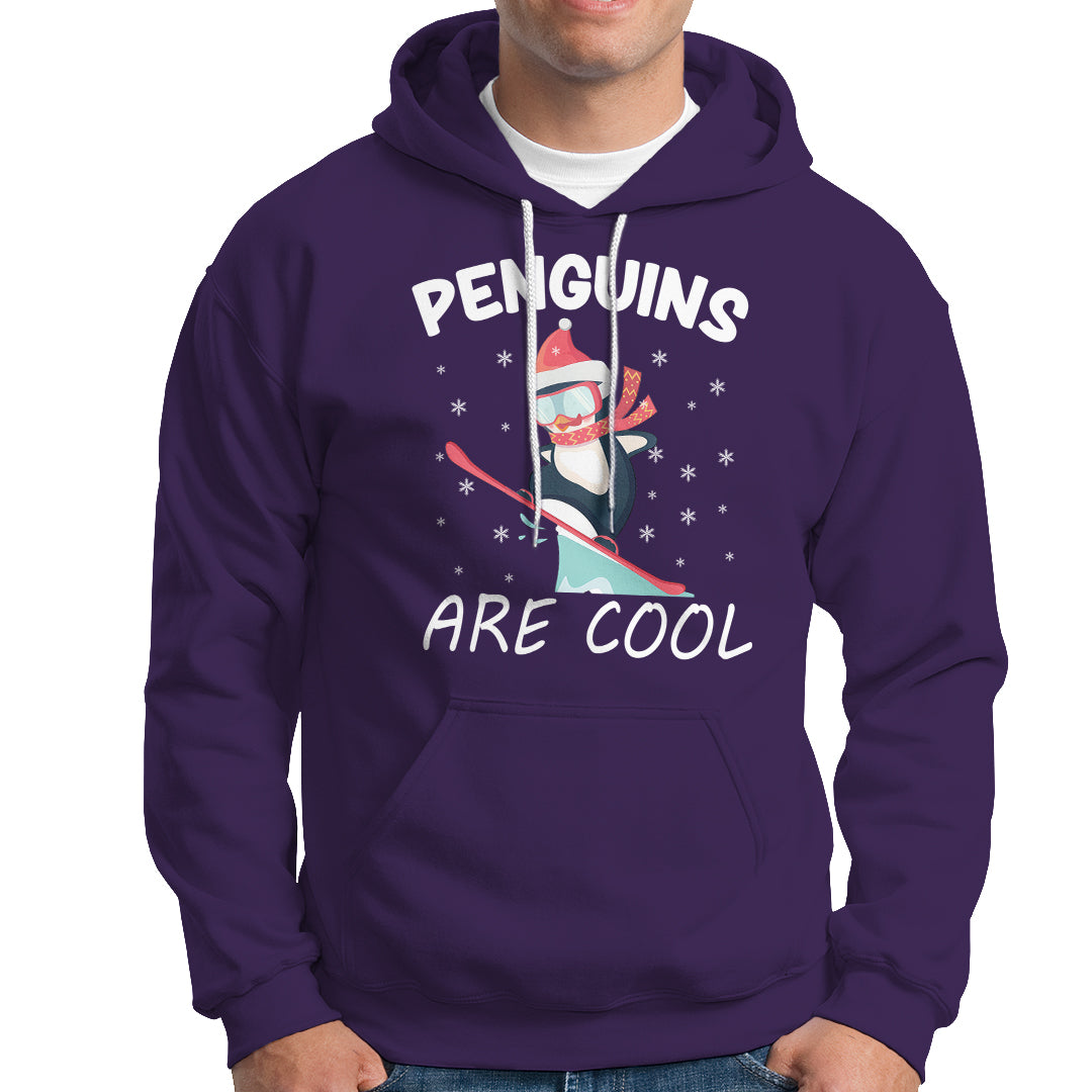 Penguins Are Cool With Snowboard Winter Xmas Hoodie - Wonder Print Shop