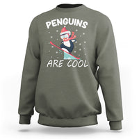 Penguins Are Cool With Snowboard Winter Xmas Sweatshirt - Wonder Print Shop