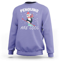 Penguins Are Cool With Snowboard Winter Xmas Sweatshirt - Wonder Print Shop