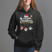 Mini Penguin With Xmas Light Ornaments Balls Merry Christmas Hoodie - Wonder Print Shop