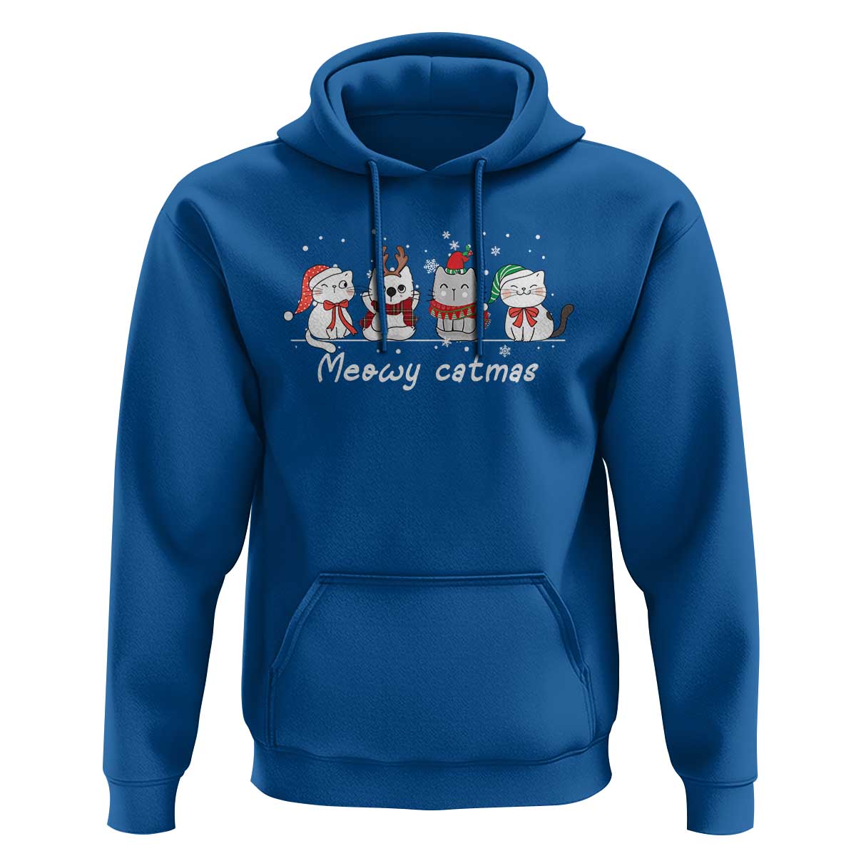 Xmas Cat Hoodie Meowy Catmas Cute Cat Santa Hat