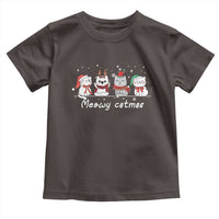 Xmas Cat Toddler T Shirt Meowy Catmas Cute Cat Santa Hat