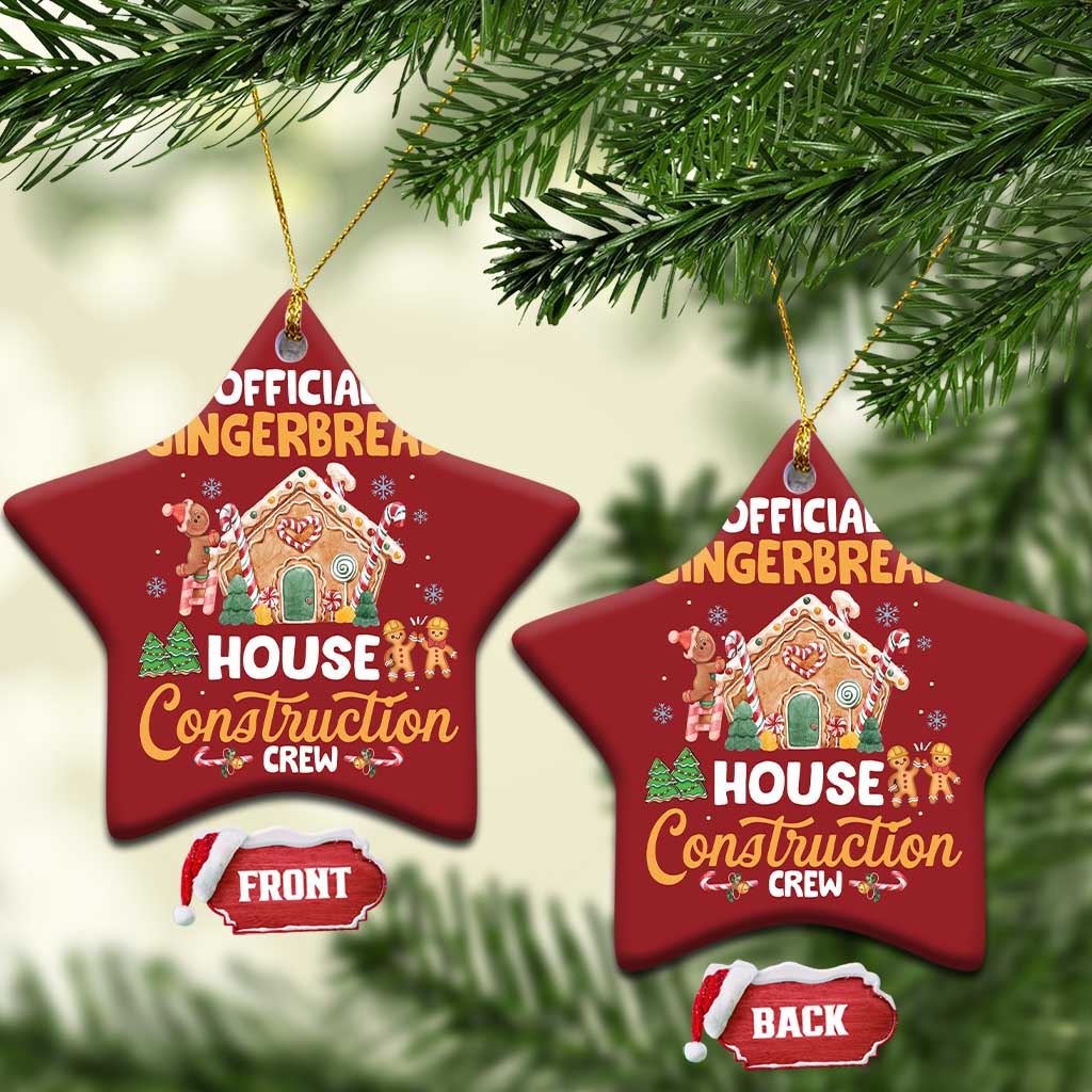 Xmas Baking Christmas Ornament Official Gingerbread House Construction Crew - Wonder Print Shop