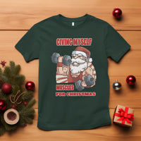 Christmas T Shirt Civing Muscles Santa Weightlifting Gymer - Wonder Print Shop
