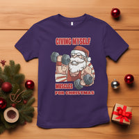 Christmas T Shirt Civing Muscles Santa Weightlifting Gymer - Wonder Print Shop