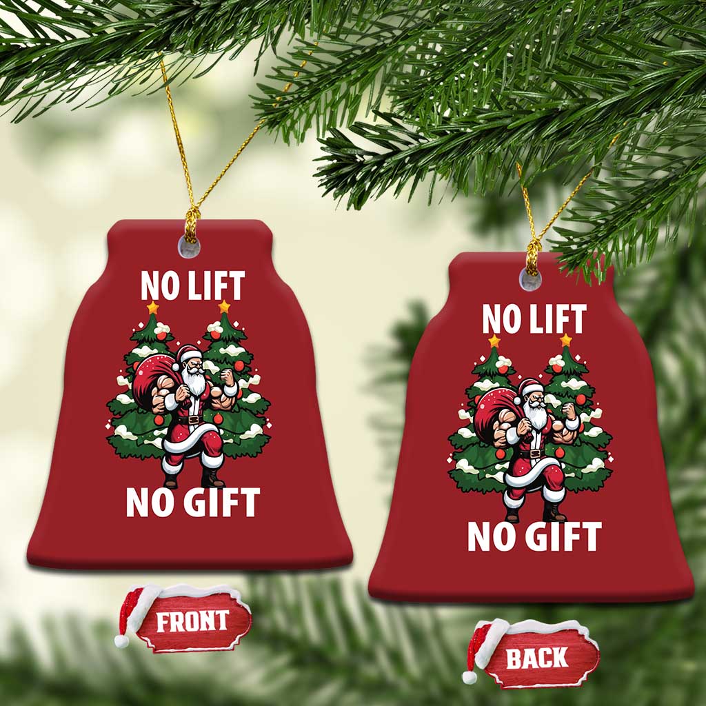 Xmas Santa Gymer Christmas Ornament No Lift No Gift Bodybuilding - Wonder Print Shop