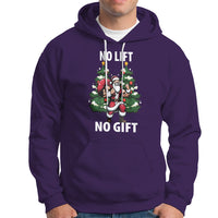 Christmas Hoodie No Lift No Gift Santa Bodybuilding Gymer - Wonder Print Shop