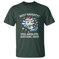 Christmas Axolotl T Shirt Nice Naughty You Axolotl Questions Santa - Wonder Print Shop