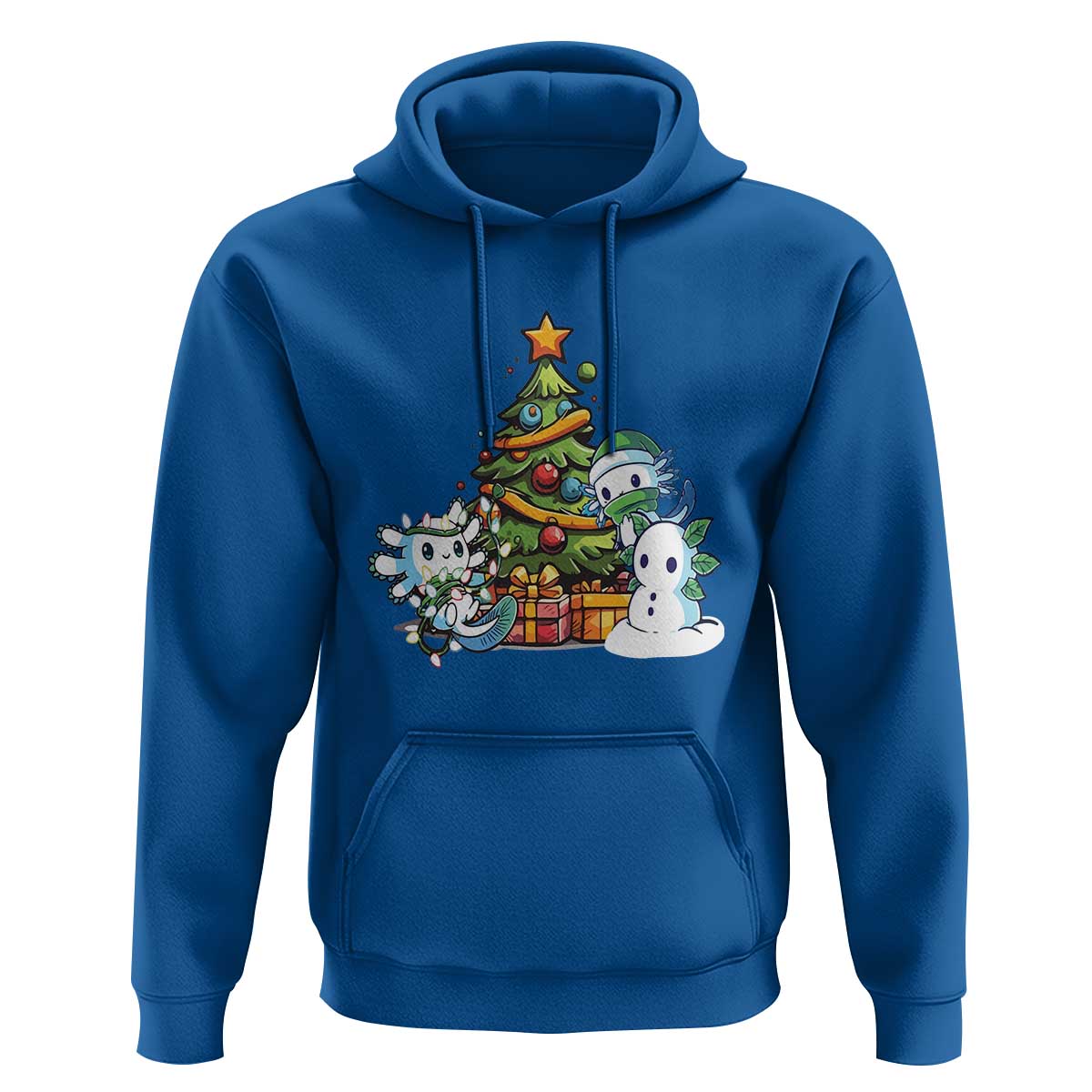 Cute Axolotl Christmas Tree Hoodie