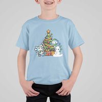 Cute Axolotl Christmas Tree T Shirt For Kid - Wonder Print Shop