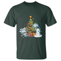 Cute Axolotl Christmas Tree T Shirt - Wonder Print Shop