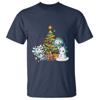 Cute Axolotl Christmas Tree T Shirt - Wonder Print Shop