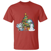 Cute Axolotl Christmas Tree T Shirt - Wonder Print Shop