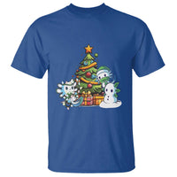 Cute Axolotl Christmas Tree T Shirt - Wonder Print Shop