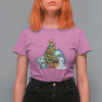 Cute Axolotl Christmas Tree T Shirt For Women - Wonder Print Shop