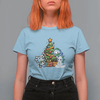 Cute Axolotl Christmas Tree T Shirt For Women - Wonder Print Shop
