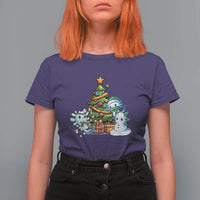 Cute Axolotl Christmas Tree T Shirt For Women - Wonder Print Shop