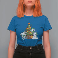 Cute Axolotl Christmas Tree T Shirt For Women - Wonder Print Shop