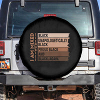 Melanin Pride Spare Tire Cover Yes I'm Mixed With Black TS09