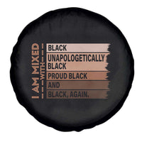 Melanin Pride Spare Tire Cover Yes I'm Mixed With Black TS09