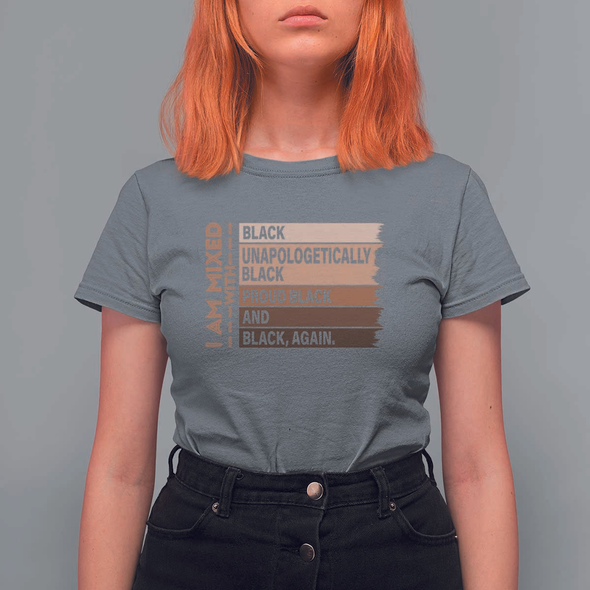 Melanin Pride T Shirt For Women Yes I'm Mixed With Black TS09