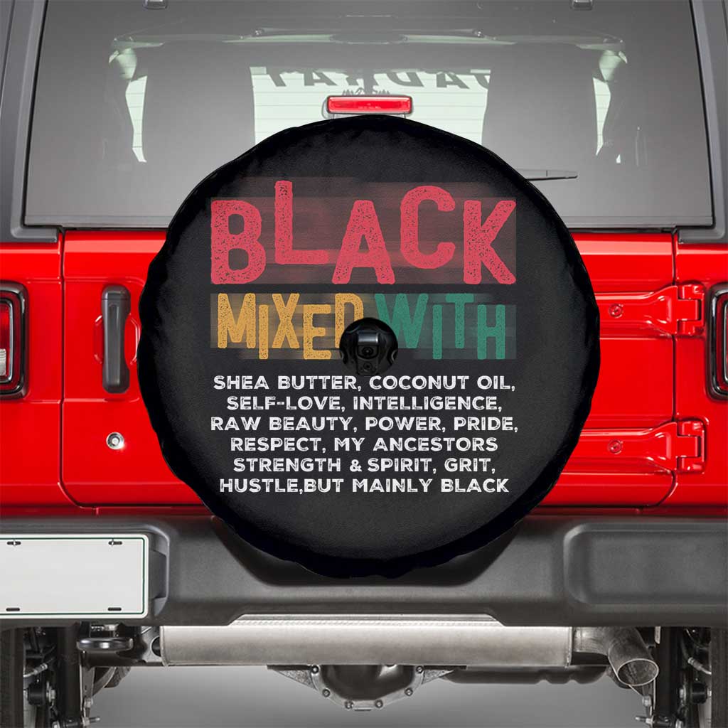 Funny Black Pride Spare Tire Cover Yes I'm Mixed With Black