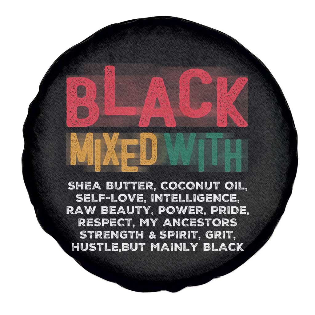 Funny Black Pride Spare Tire Cover Yes I'm Mixed With Black