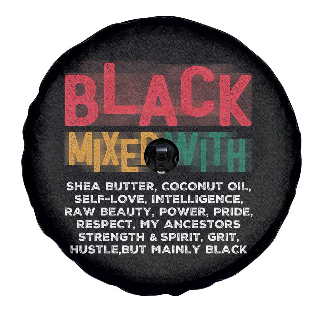 Funny Black Pride Spare Tire Cover Yes I'm Mixed With Black