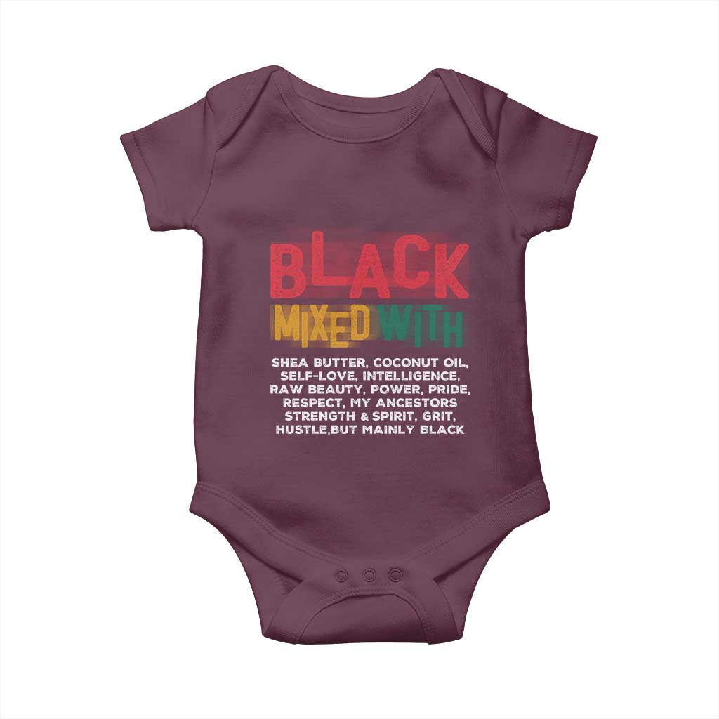 Funny Black Pride Baby Onesie Yes I'm Mixed With Black
