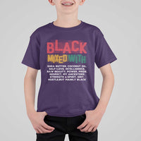 Funny Black Pride T Shirt For Kid Yes I'm Mixed With Black