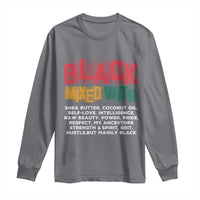 Funny Black Pride Long Sleeve Shirt Yes I'm Mixed With Black