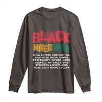 Funny Black Pride Long Sleeve Shirt Yes I'm Mixed With Black