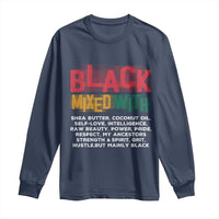 Funny Black Pride Long Sleeve Shirt Yes I'm Mixed With Black
