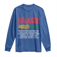 Funny Black Pride Long Sleeve Shirt Yes I'm Mixed With Black