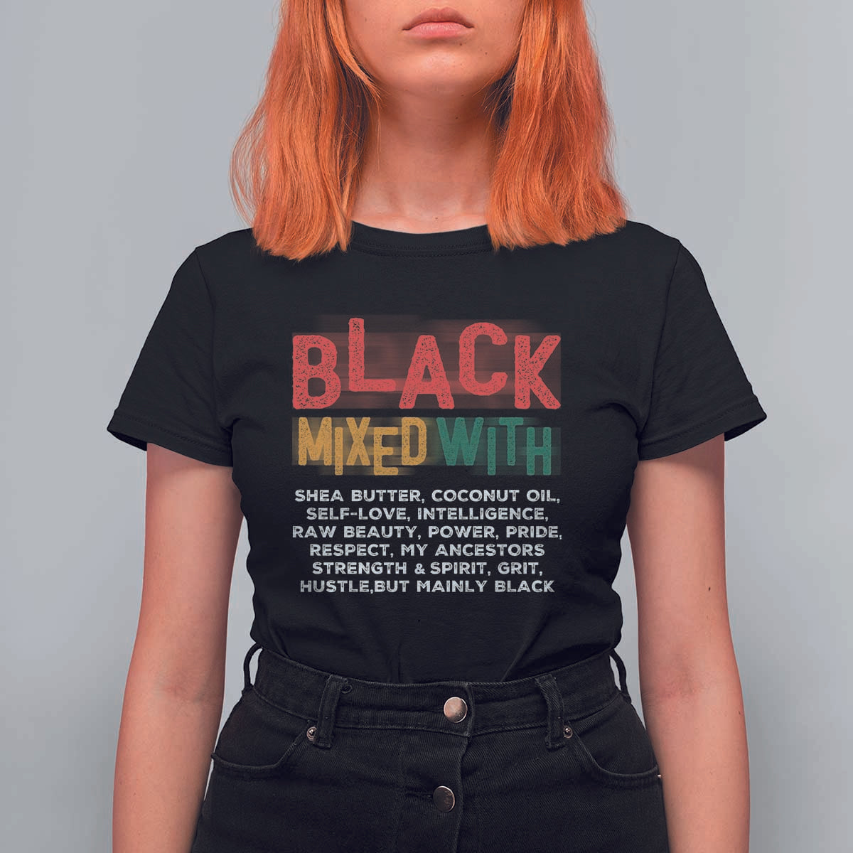 Funny Black Pride T Shirt For Women Yes I'm Mixed With Black